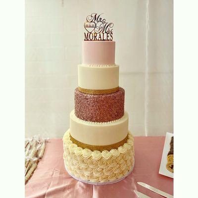 5 Tier Wedding Cake