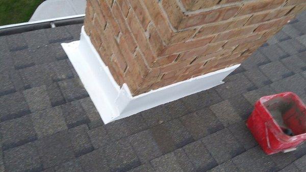 New chimney flashing