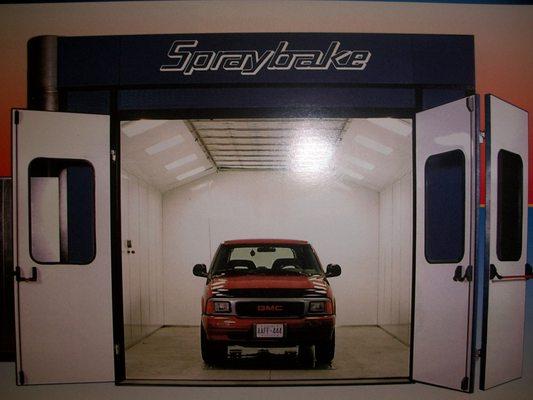 Our downdraft spraybooth for perfect paint refinishing.