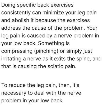 I was plagued with sciatic centralization. But they addressed this so efficiently!