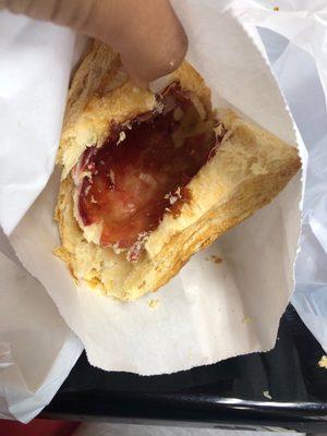 Strawberry filling pastry... wasnt good :(