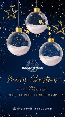 Wishing you a very Merry Christmas. With love, The Rebel Fitness Camp