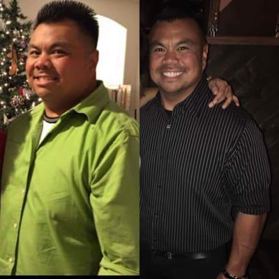 Great job Edwin. From 250lbs to 205lbs.