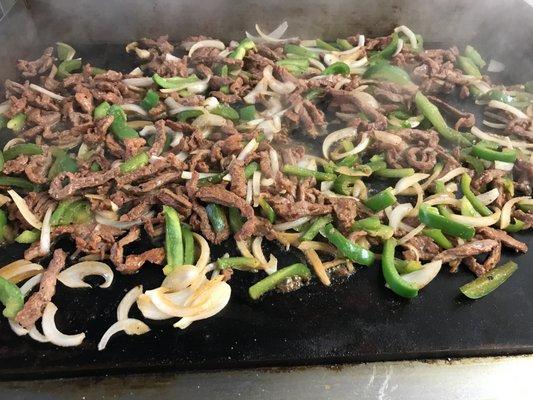 Fresh beef fajitas