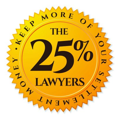 The 25% lawyers.
 Keep more of your settlement money