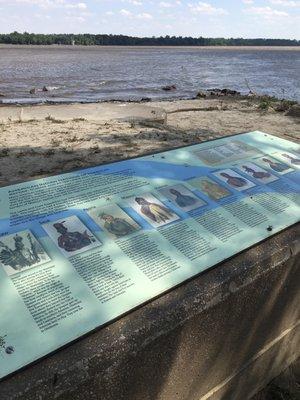 A display about Native Americans at the point where the Mississippi and Missouri rivers merge.