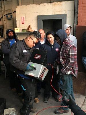 Sewer and drain class for our junior mechanics and helpers.