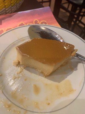 Couldn't wait to dig in. You gotta try it. It's the smoothest flan I've ever had!