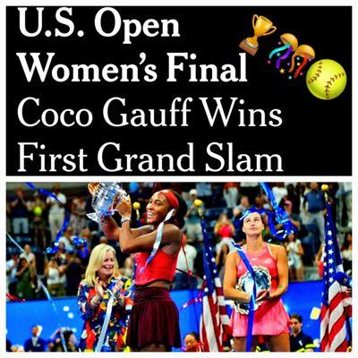 Coco Gauff, USA wins First Grand Slam at 19 years old! - 9/9/2023