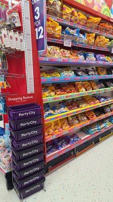 Purple Mini Shopping Baskets near the Candies  07-10-2022