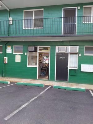 Ample parking behind the building on Herbert Street. You can enter from this back door, straight from the parking lot.