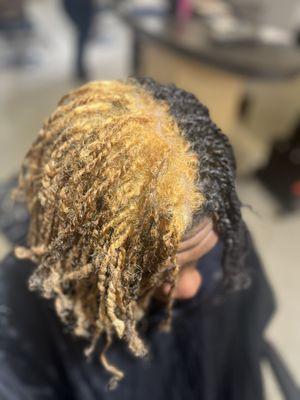 One Side Bleach/w Two Strand Twist