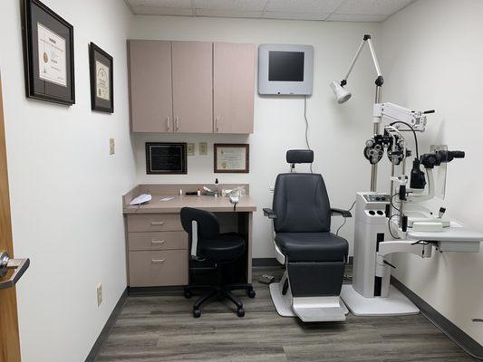 Another exam room that does a complete ocular exam of your eyes