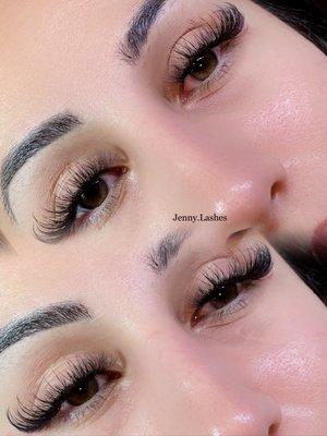 Volume wispy lash extensions