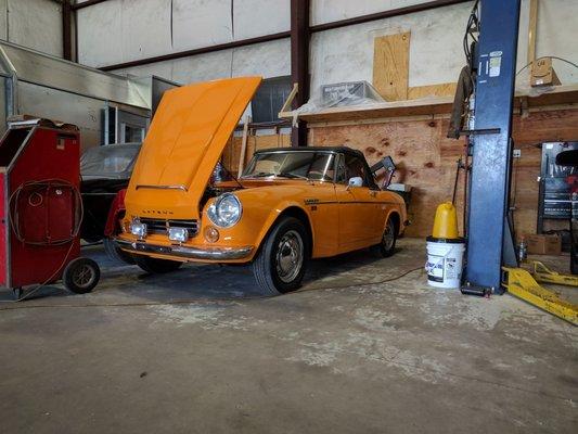 Awesome little Datsun 1600 roadster they had