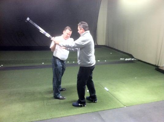 Chris working with John Coman of the Reno Tahoe Open...no more "pulls" for him!