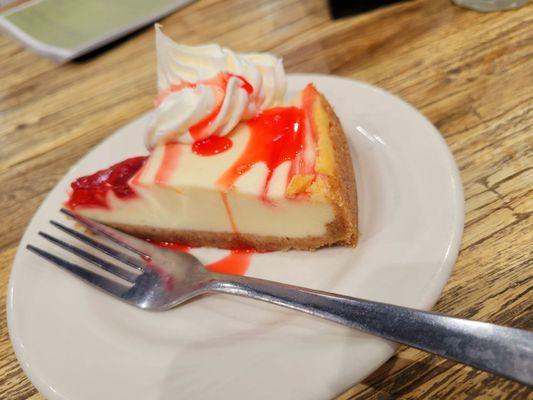 Strawberry swirl cheesecake