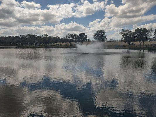 Lake trail at vineyard community park