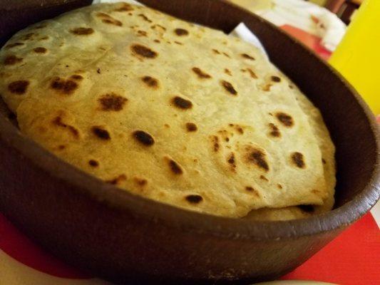 Homemade flour tortillas