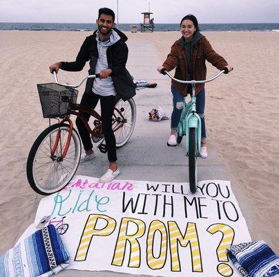 Rented bikes for a prom proposal!