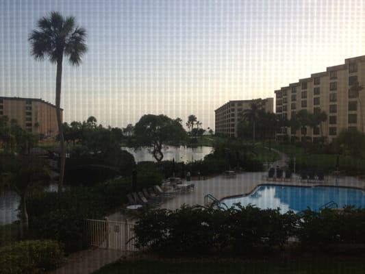 View from the condo. Pool, pond, and beach. Great place to be.