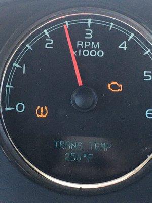 Overheating transmission