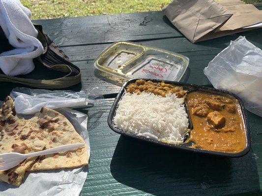 Took it to Bruce park., I had Chicken Curry Lunch Special!!