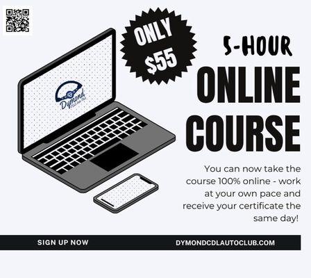 We're happy to announce that the 5 Hour Course is now available 100% online!