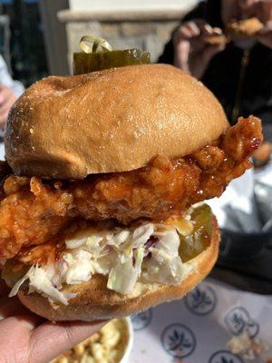 Hot chicken sandwich