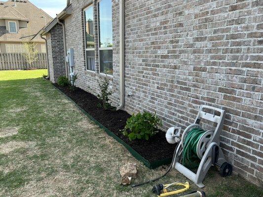 Garden with sprinklers installation