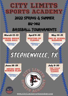 FREE Baseball Tournaments. PAP Only. $10 gate fee