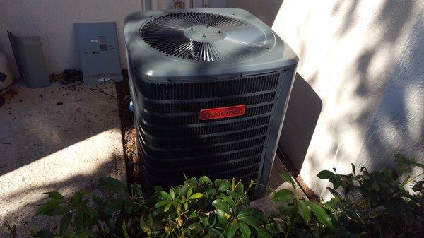 Goodman condenser installed in st lucie west, fl.