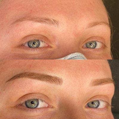 Microblading (with shading at the arch )