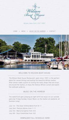 Website for Restaurant in Wilson, NY