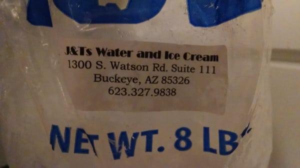 The bags of ice are just over two dollars a bag and are made from the same purified water you get at the taps so the ice cubes are clear!