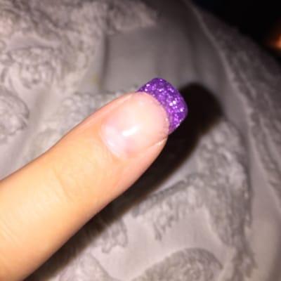 Purple glitter tip