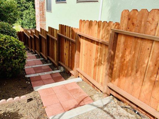 After, New fence & steps