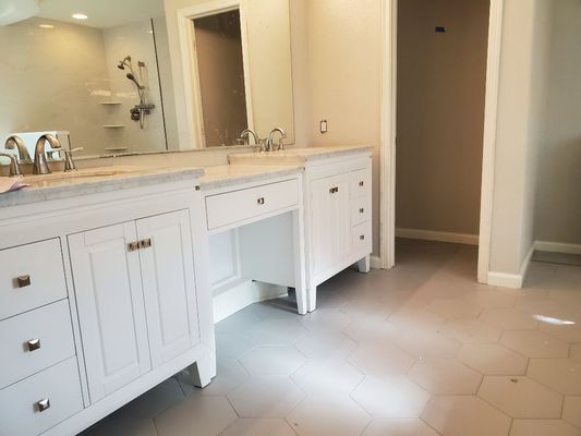 Vanities and tile