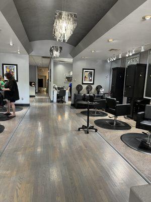 Inside the salon