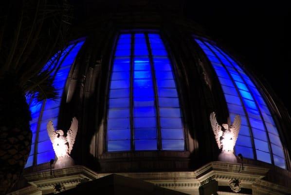 Courthouse top at night