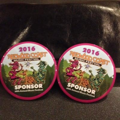 Redwood Coast Music Festival Pins