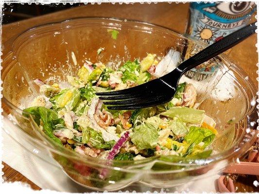 BBQ Chicken Salad ( minus BBQ/BBQ Ranch & corn)