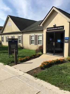 Front of CNED building entrance