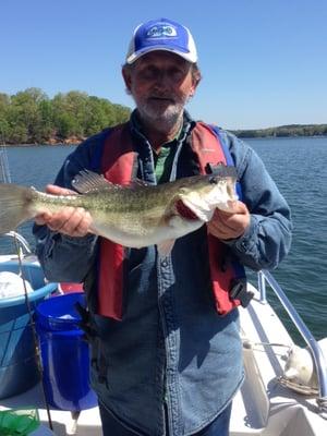 Lake Norman spotted Bass 19" 3lb 7oz