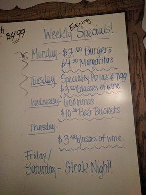 The weekly specials!