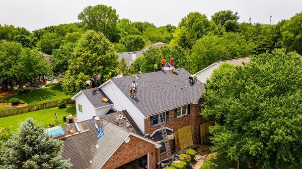 Ariel photo roof replacement