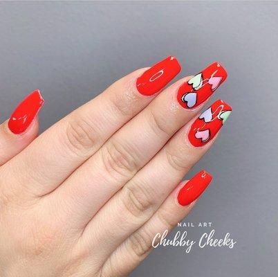 Valentine's Day nails