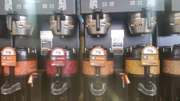 Tons of different flavor coffees