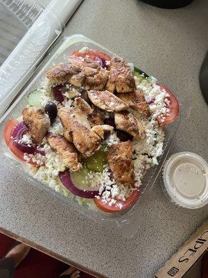 Greek grilled chicken salad