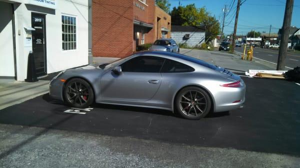 Porsche 911 with 35% window tint